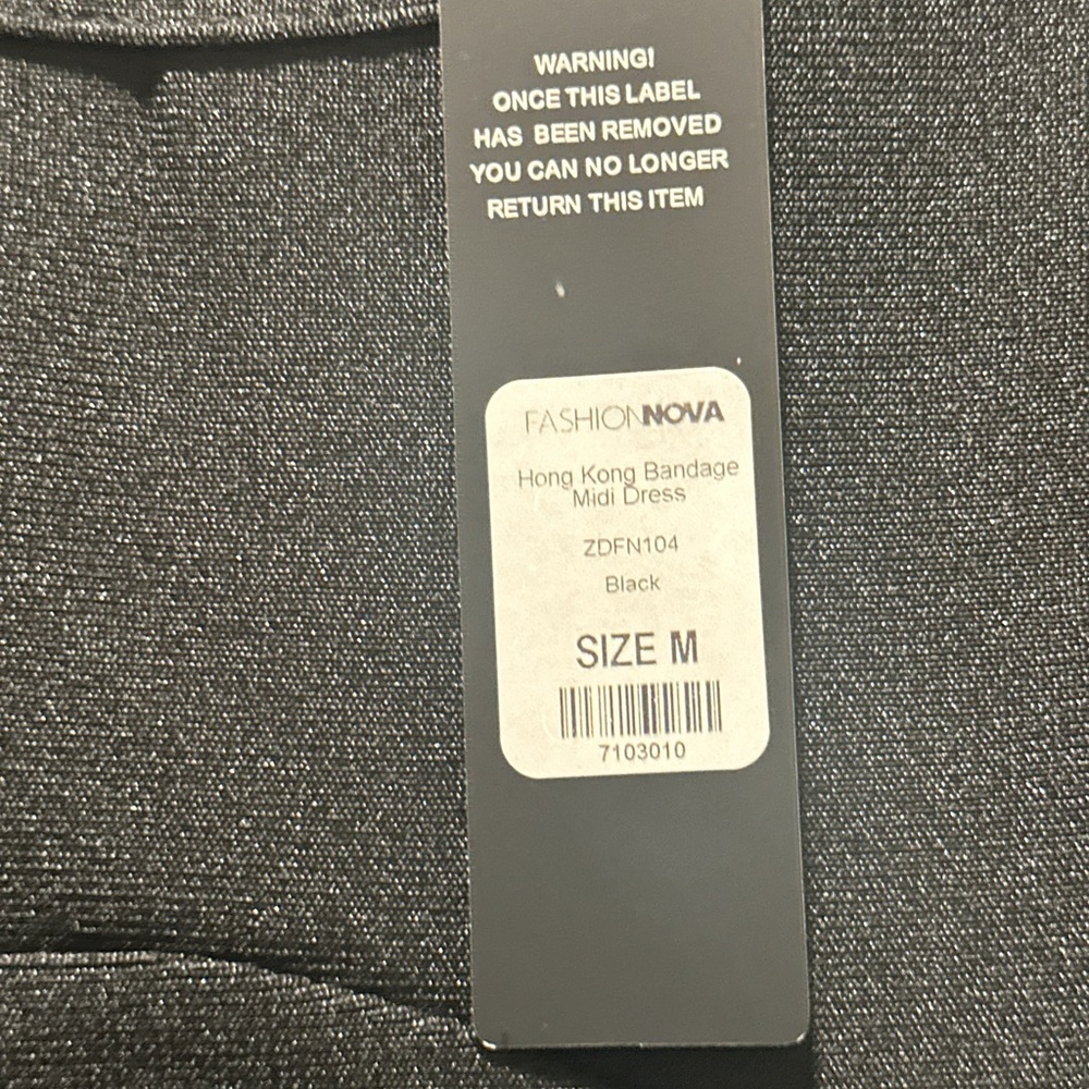 Fashion Nova Charcoal Bandage Midi Dress